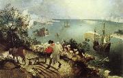 BRUEGEL, Pieter the Elder Landscape with the Fall of Icarus Spain oil painting artist